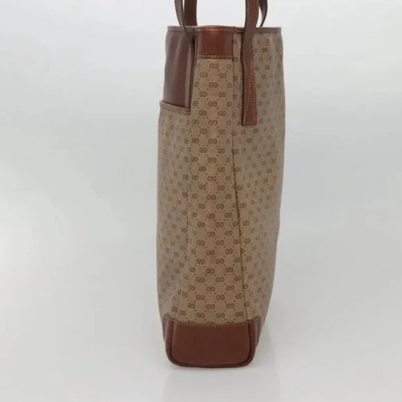 GUCCI Micro GG Supreme Tote Bag PVC Beige Gold 002 37 0035 Auth ep10439 - Picture 6 of 15